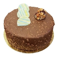 2-3 Kişilik Yuvarlak Sade Çikolatalı Yaş Pasta