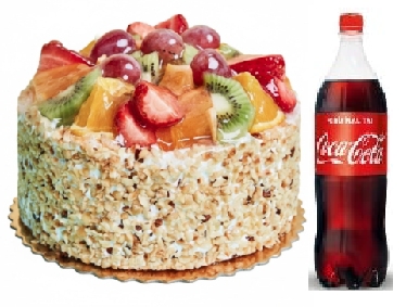 4-6 Kişilik Tatlı İkram Paketi - Meyveli Pasta ve İçecek