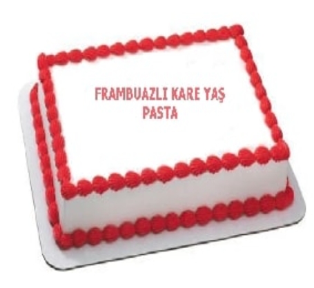 Düz Sade 20 Kişilik Frambuazlı Yaş Pasta